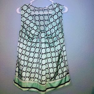 NY & Company Stretch blouse, Aqua w black & white